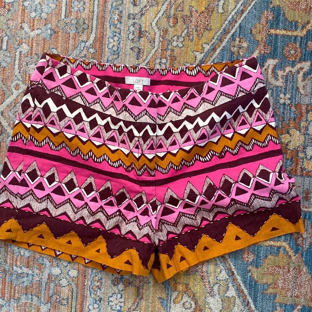 Loft tribal print shorts